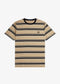 Fred Perry T-shirt T-shirt Uomo Stripe Beige nero P24-FRED PERRYM6557-V19P-S - Francavilla Moda